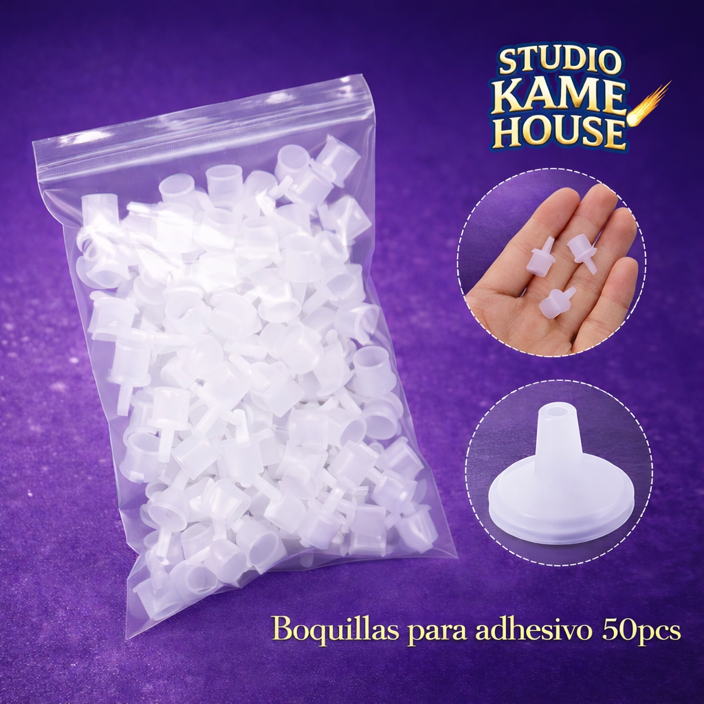 🧴 Boquillas de Adhesivo 50 pcs – 12 paquetes ✨