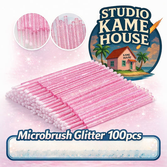 ✨Microbrush con Glitter 100pcs (12paq) ✨