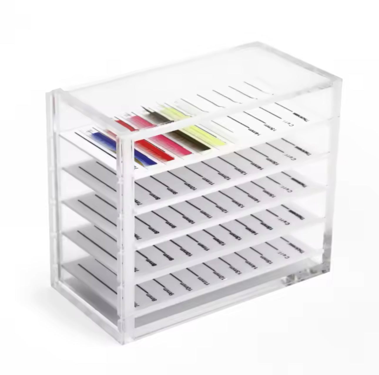 Organizador de pestañas acrílico