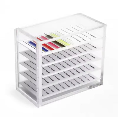 Organizador de pestañas acrílico