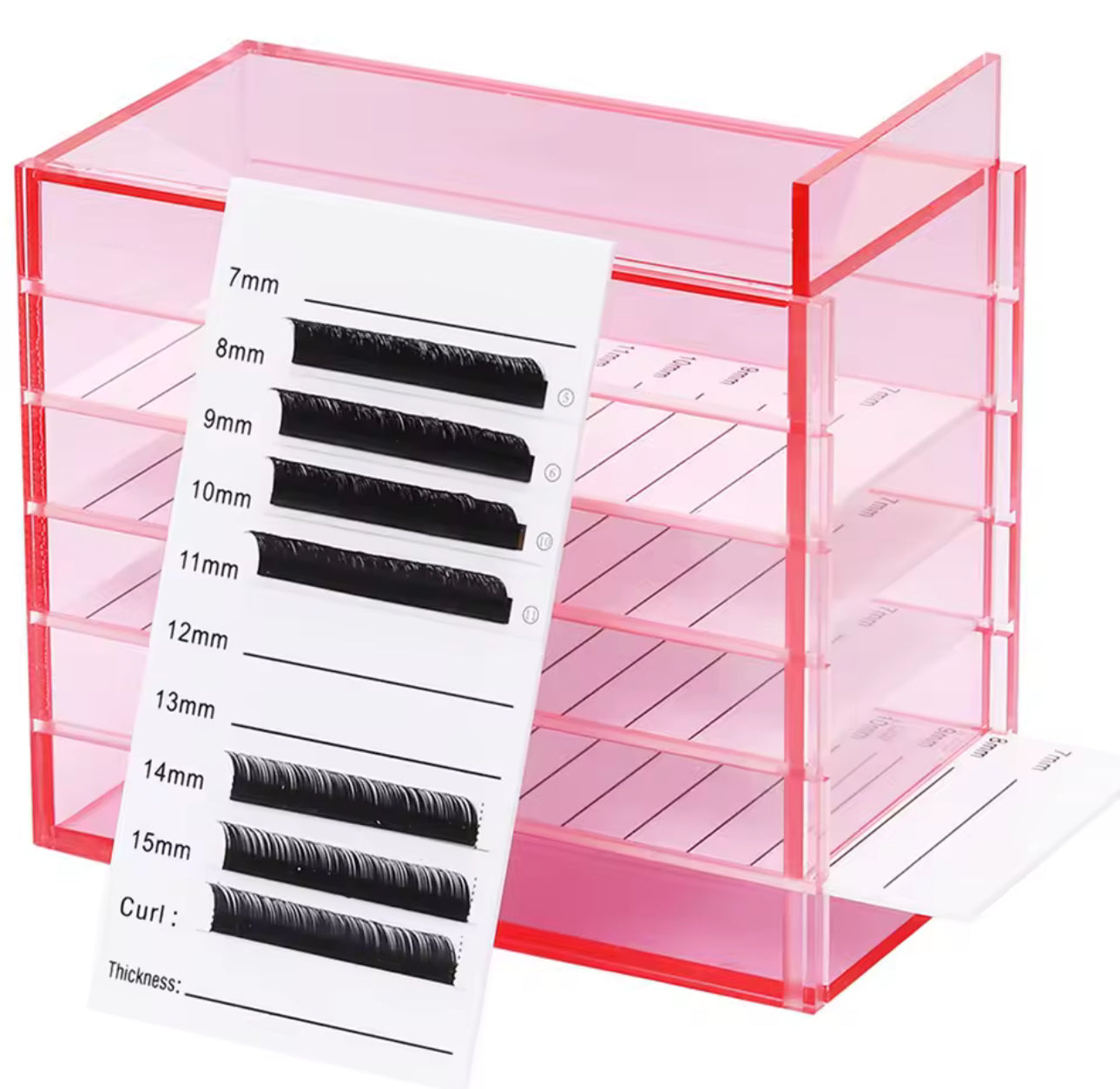 Organizador Acrílico para Pestañas – Docena (12 pzs)