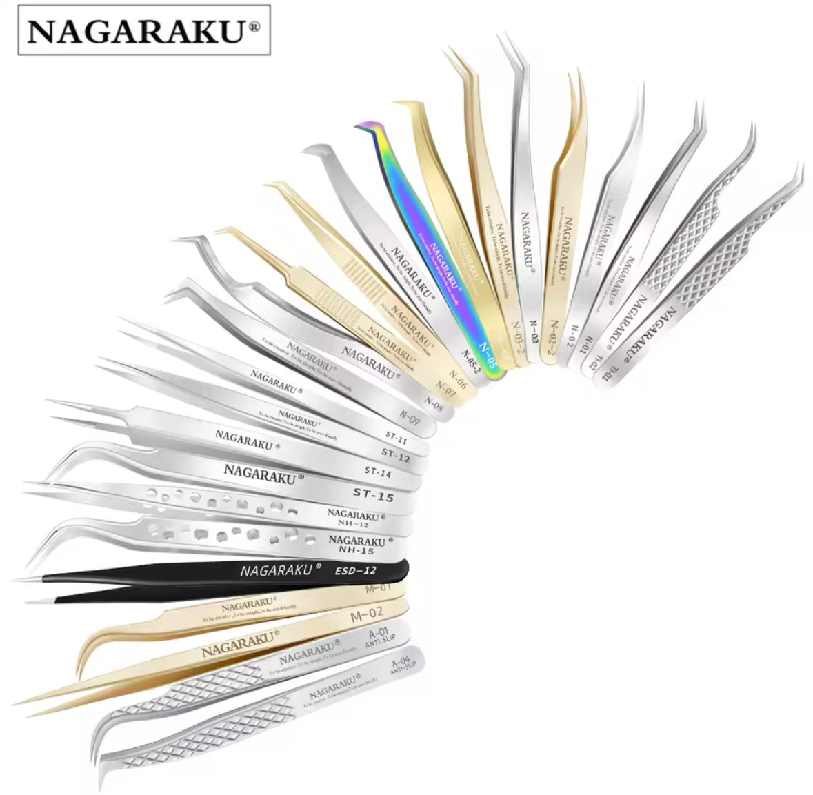 Pinzas NAGARAKU, acero inoxidable