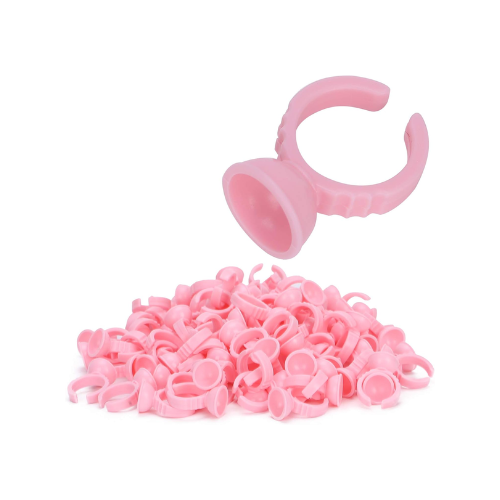 100pcs Anillos de color sencillos para Pestañas